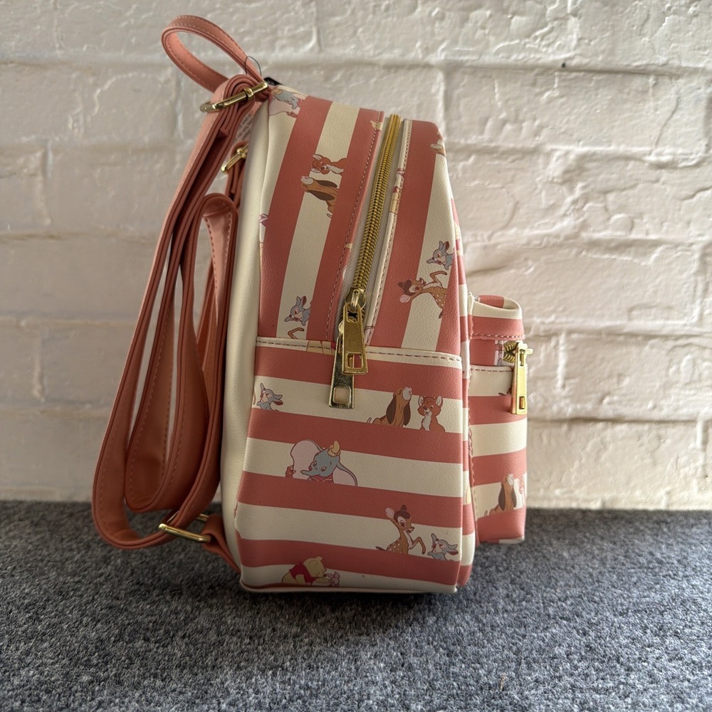 NWT Disney / Loungefly - BFF's - Best Friends Animals - Mini Backpack-Striped - Picture 5 of 16